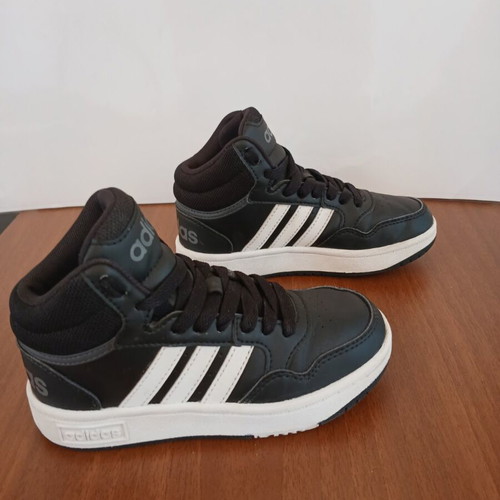 Adidas Hoops Mid 30k athletic shoes used, black, size 30