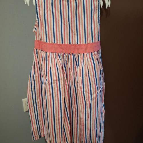 Striped dress for girl 5-6 years like new, multicolored