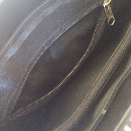 Black shoulder bag made of faux leather, like new