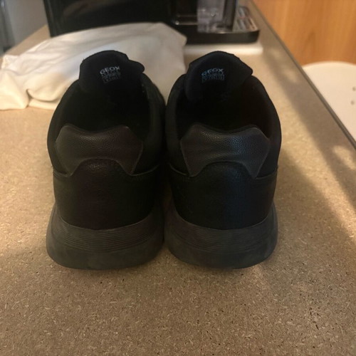 Geox casual shoes used, size 42.5, black, leather and suede