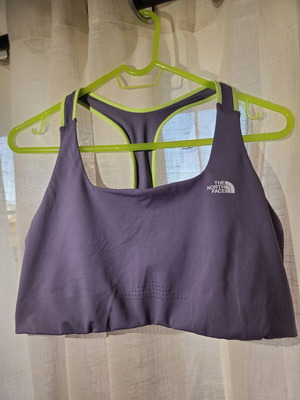 The North Face αθλητικό bustier, δυνατή στήριξη, μωβ