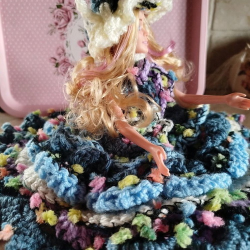 Doll with Handmade Dress and Hat New
