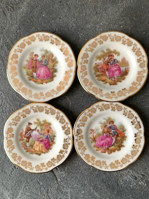 Limoges small plates new, set of 4 different