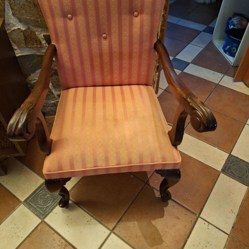 Vintage Chippendale Leg Armchairs like new, solid wood
