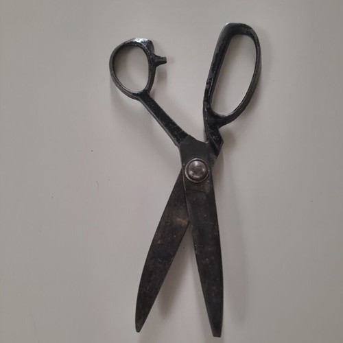 Scissors used, old collectible solid metal