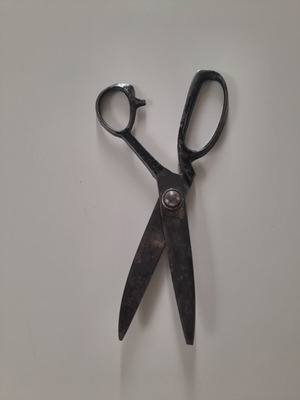 Scissors used, old collectible solid metal