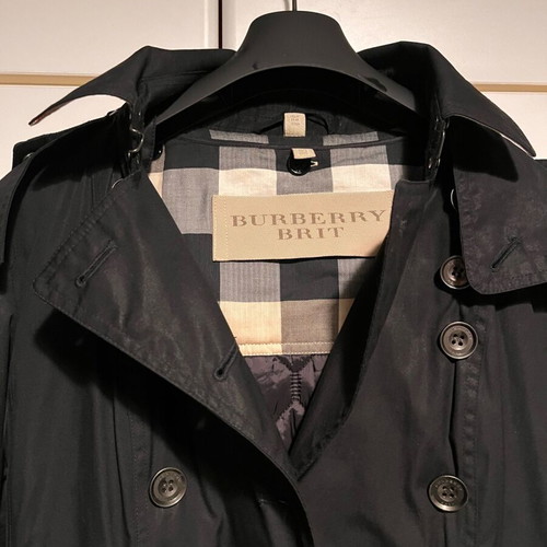 Burberry Brit trench coat women's black L like new