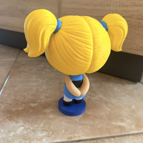 Bubbles Powerpuff Girls 3D printed figure, hand painted, 22cm