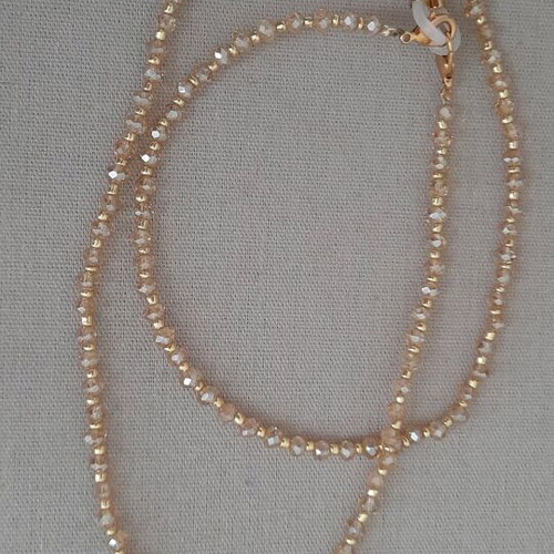 Neck and glasses chain new, gold-colored
