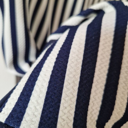 Mini dress Small, dark blue and white striped