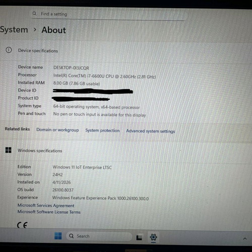 Lenovo Thinkpad X260 used, i7 6600u, 8GB DDR4, 500GB Samsung SSD, 3 OSs