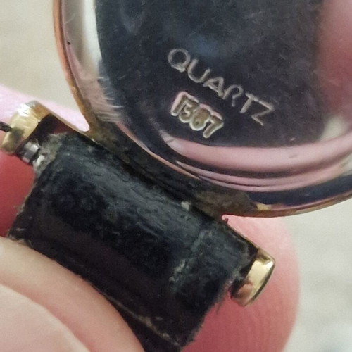 Omega De Ville Quartz women's watch like new, black dial, gold case