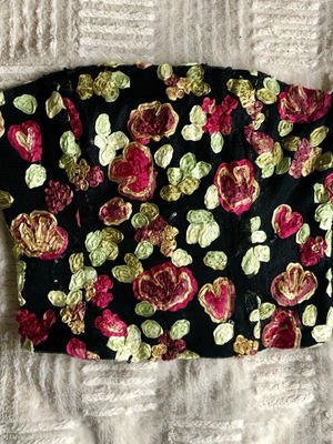 Aideen Bodkin corset like new with sequins and embroidered flowers, size L