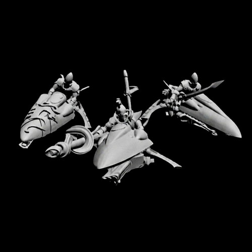 Poncey Space Elf Bikers resin miniatures
