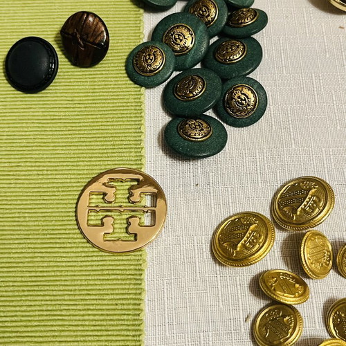 Vintage and antique buttons collection like new with designer pieces