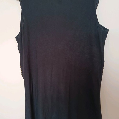 Black Mango top with gold beads like new