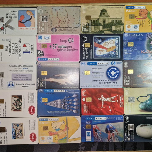 Phone cards used, pack of 197 pieces