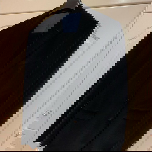 Βελουτέ μπλε σκούρο αντρικό κουστούμι καινούργιο, σακάκι και παντελόνι