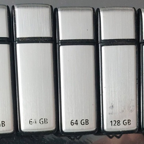 Hama USB 2.0 flash drives, pack of 5 (3x 64 GB & 2x 128 GB)