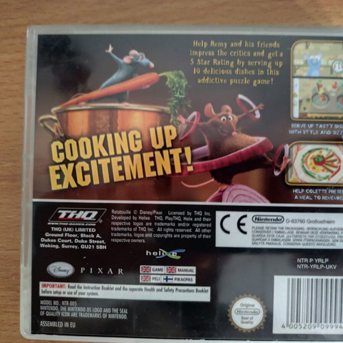 Ratatouille Food Frenzy Nintendo DS game like new