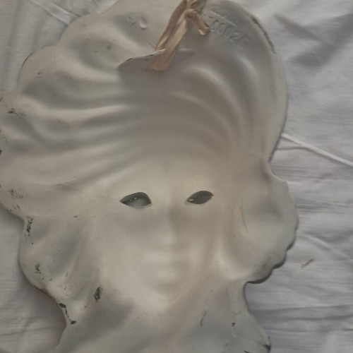 Venetian ceramic mask with gold dust