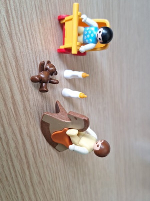 Playmobil babies and accessories like new, 2 babies, stroller, rocking horse