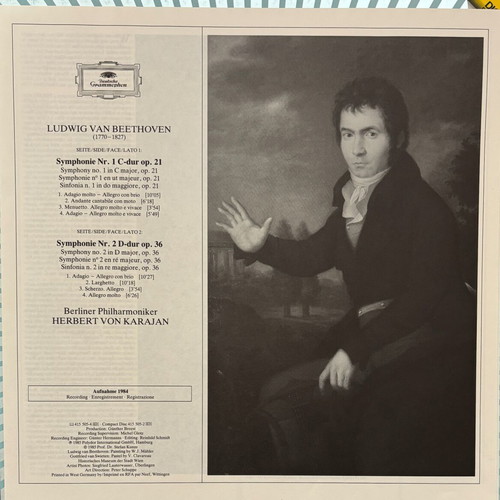 BEETHOVEN - Symphonies No. 1 · No. 2 Berliner Philharmoniker Herbert von Karajan