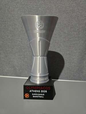 3D εκτυπωμένο κύπελο Euroleague Olympiakos 2026 σαν καινούργιο