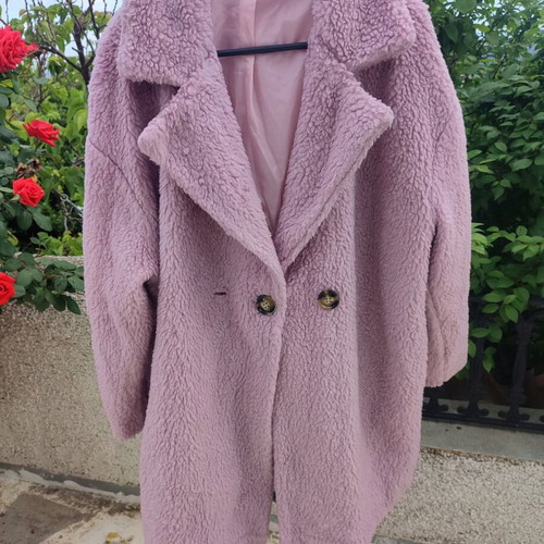 Teddy coat unused, one size, pink
