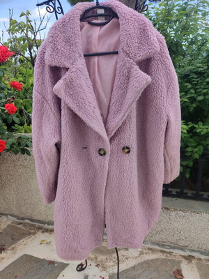 Teddy coat unused, one size, pink