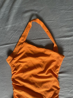 Pull&Bear κορμάκι off shoulder καινούργιο, πορτοκαλί, μέγεθος XS