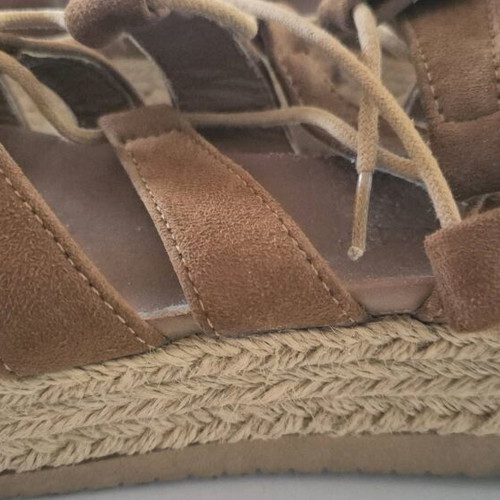 Women's sandals used, size 36.5, beige platform