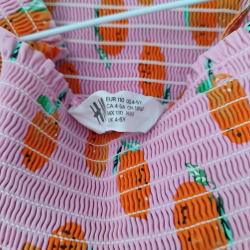 H&M Girl's Dress like new, pink multicolor, size 104-110 cm, 5 years