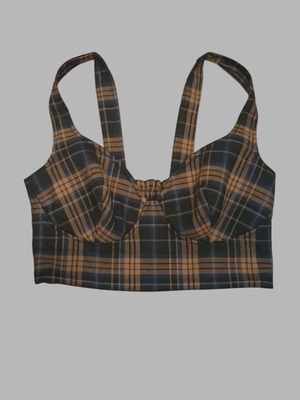 Nazezhda Eunoia Bustier καινούργιο, καρό, μέγεθος M/L