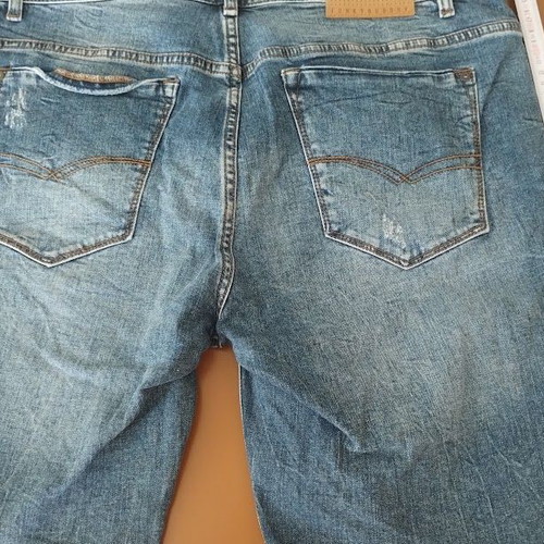 Funky Buddha men's denim shorts W38 slim fit, medium blue