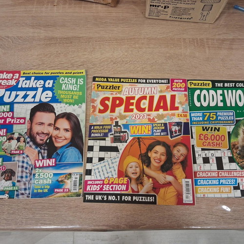 Puzzle books bundle crosswords and code words like new from the UK