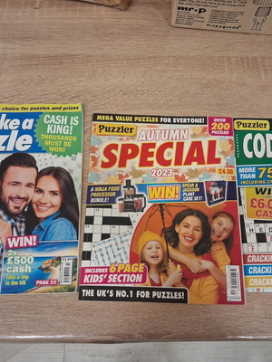Puzzle books bundle crosswords and code words like new from the UK