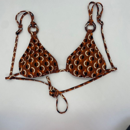 Lida triangle bikini top new brown-terracotta Small