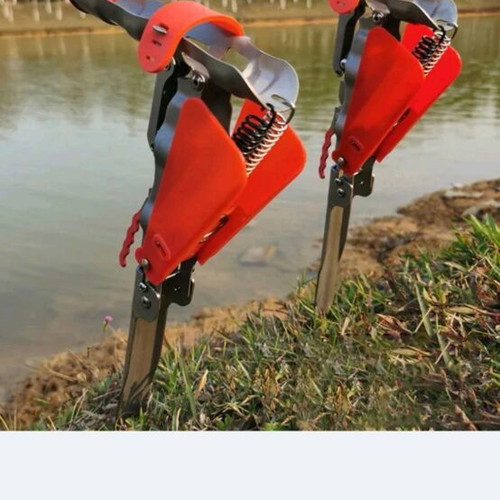 Automatic self-hooking fishing rod holder with two springs new