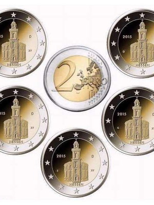 SAC Γερμανία 2 Ευρώ 2015 A-D-F-G-J ακυκλοφόρητα, Έσση
