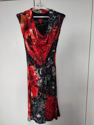Desigual summer dress like new, red multicolor, size XS