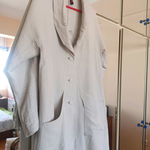 Linen coat Krines Berlin spring autumn like new, one size beige