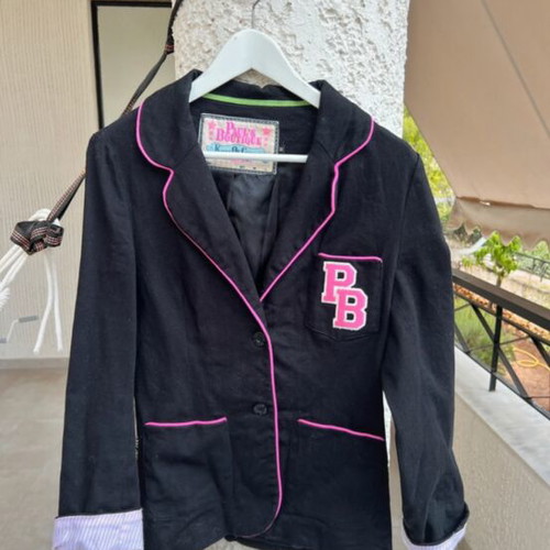Paul’s Boutique college blazer 100% cotton, black