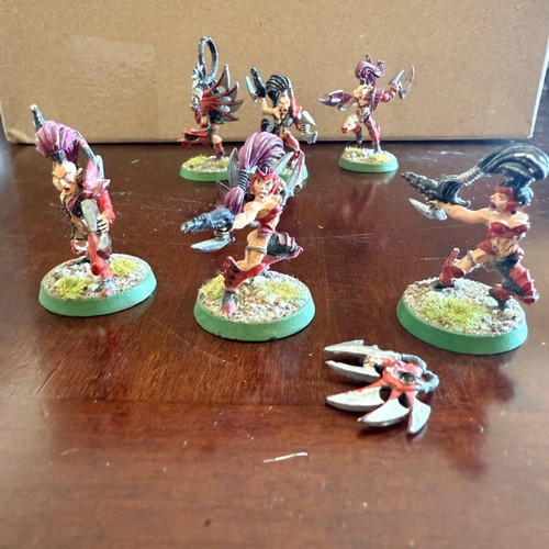 Warhammer 40k Dark Eldar Drukhari Wyches squad vintage, used metal figures