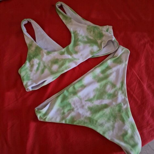 Comfort bikini new, white and light green, size XL