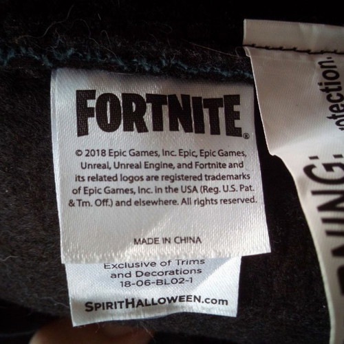 Fortnite Voyager Black Fabric Helmet 2018 used