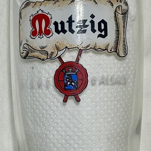 Mützig Beer Glasses set of 2 like new, vintage collectible