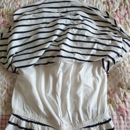 Esmara striped dress like new, white and navy blue, size XS