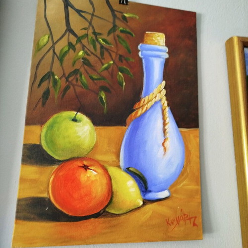 Still life painting with fruits by Ch. Koiliaris like new