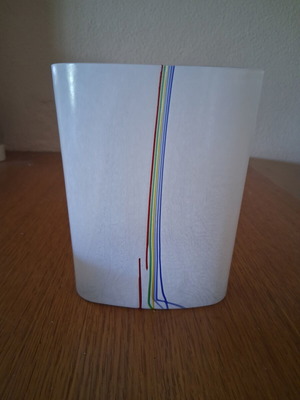 Costa Boda Rainbow crystal vase by Bertil Vallien, like new